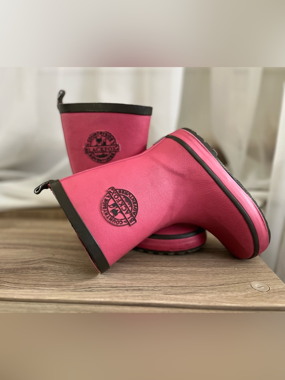 🍒3/$18🍒 Waterproof Toddler Pink Rain Boots Girl size 8.5 Little Girl - Picture 3 of 5